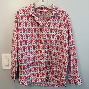 Roller Rabbit long sleeve top with money pattern